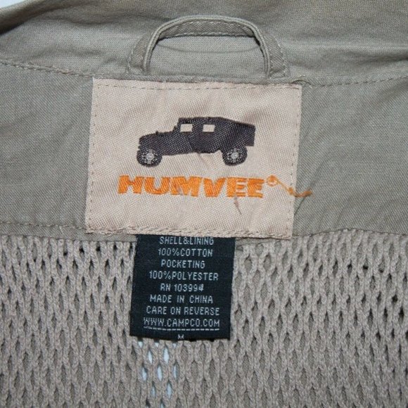 Humvee‎ Mens Safari Photo Fishing Hunting Khaki Poc - Picture 5 of 5